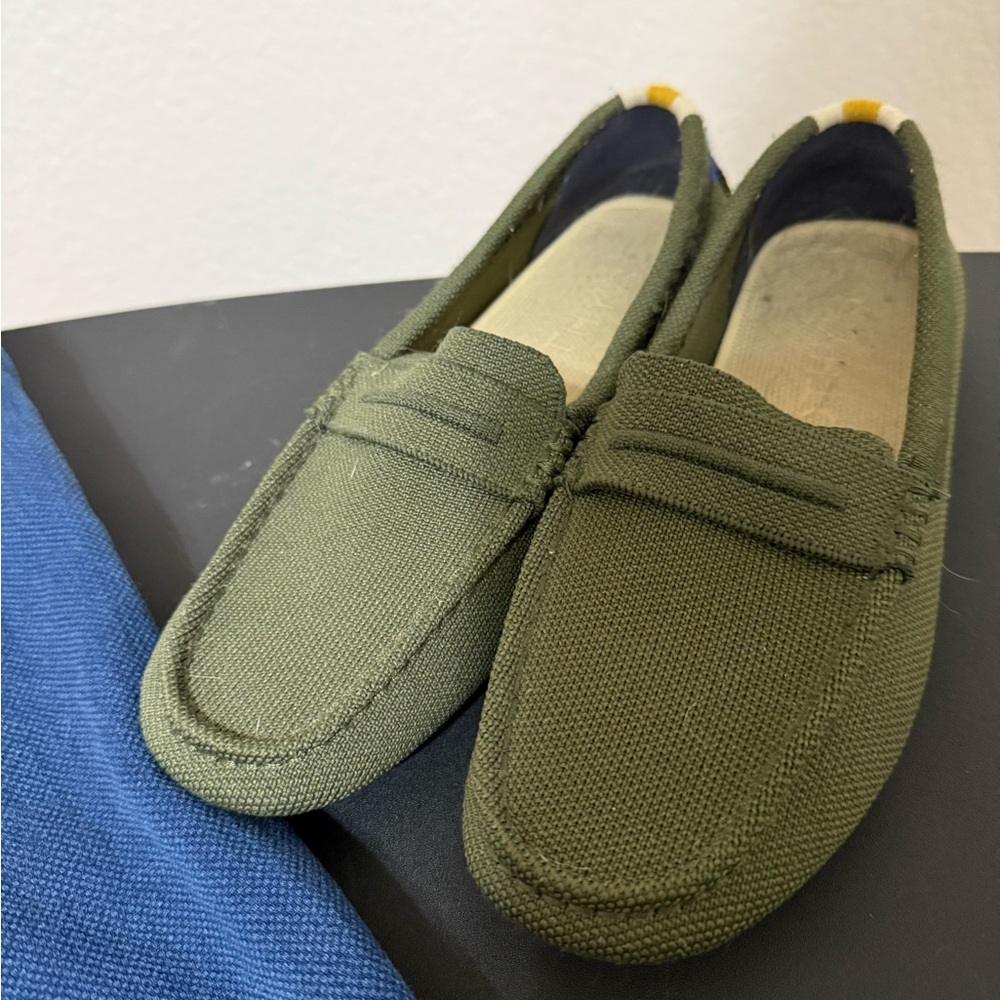 Super cute and comfy olive Rothy Loafers